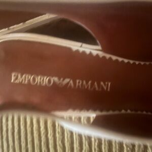 White leather sandals by Emporio Armani.